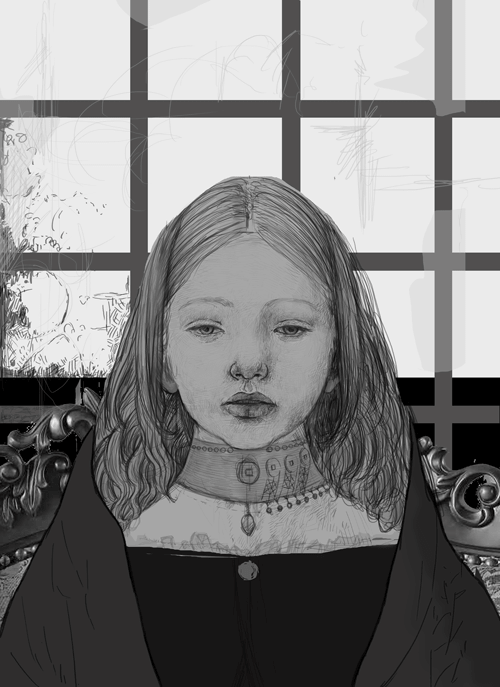 笑わない王女　下絵